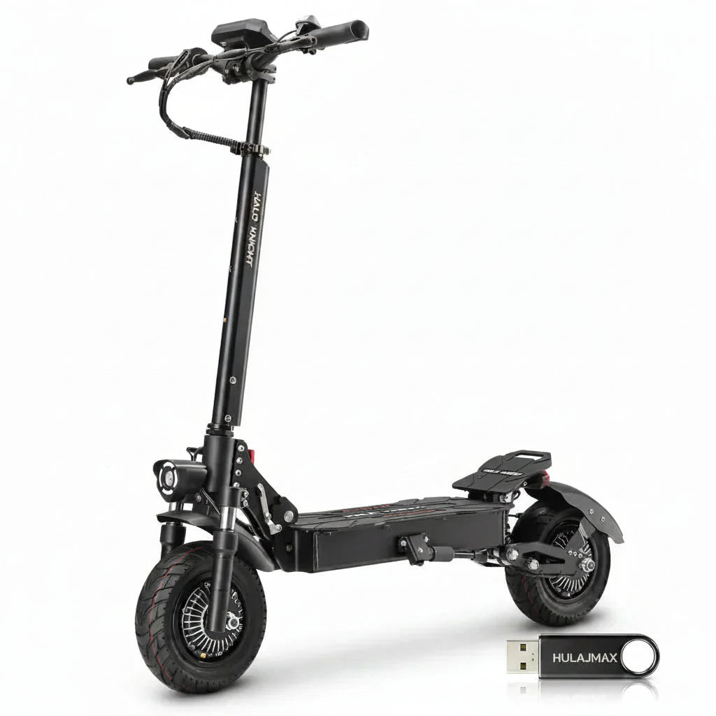 Halo Knight T104 Składana hulajnoga elektryczna, silnik 1200W*2, bateria 52V 21Ah, 10-calowe opony, maks. prędkość 65km/h - hulajmax.app