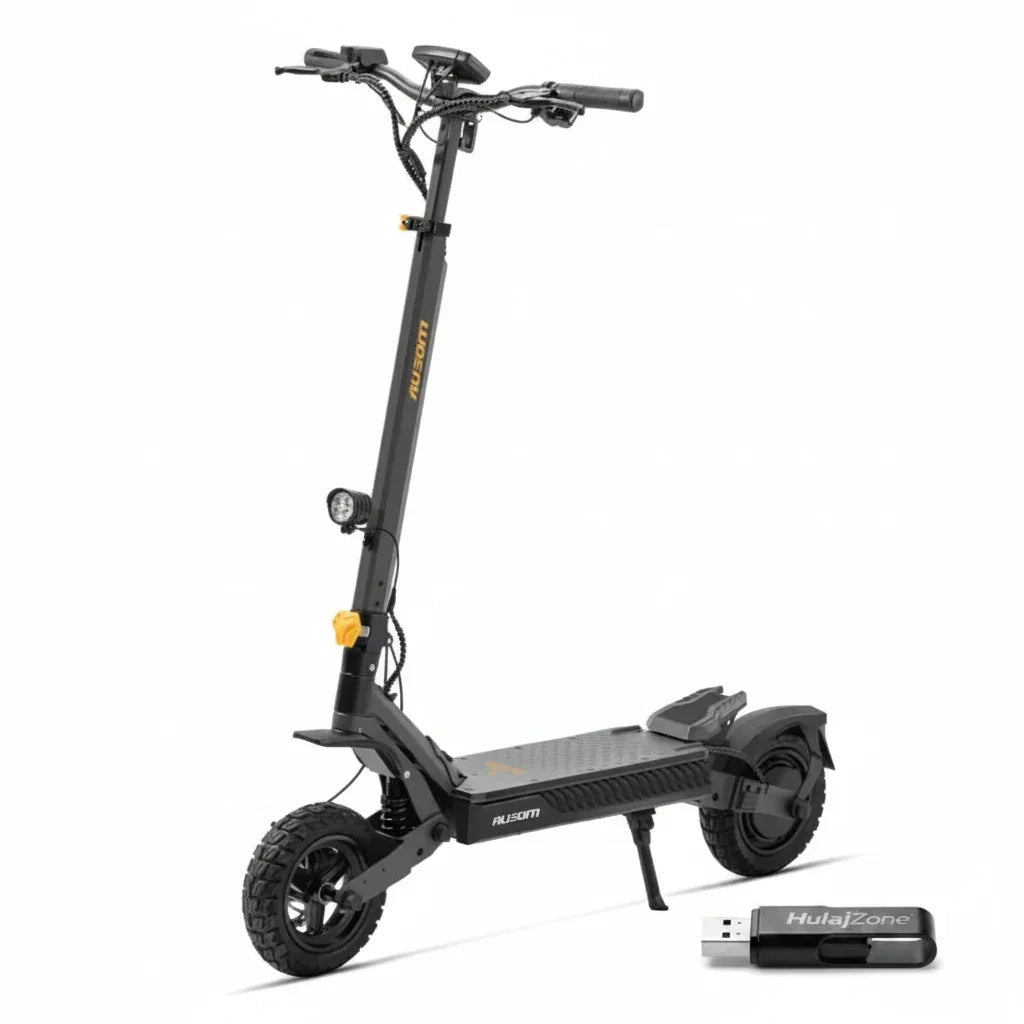 Ausom L1 Max Składana e-hulajnoga, 1000W 48V 20,8Ah 90 km 50 km/h, amortyzujące zawieszenie sprężynowe - hulajmax.app