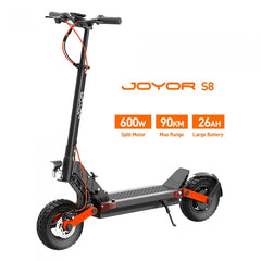 Joyor S8, silnik 600W, bateria 48V 26AH, 10-calowe opony, maks. prędkość 25km/h, zasięg 90km - hulajmax.app