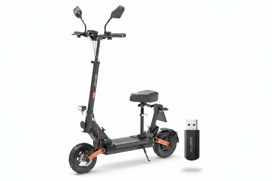 JOYOR S8E, silnik 800W, bateria 48V 26AH, opony 10-calowe, 45km/h, 80km, wyświetlacz NFC - Czarny - hulajmax.app